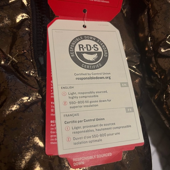 NEW The North Face Bronze Metallic Puffer In Style  Jacket - Picture 5 of 7
